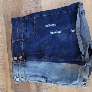 NWOT 2 PAIR ultra stretch shorts size 12 fits big with stretch. LOVE THESE!